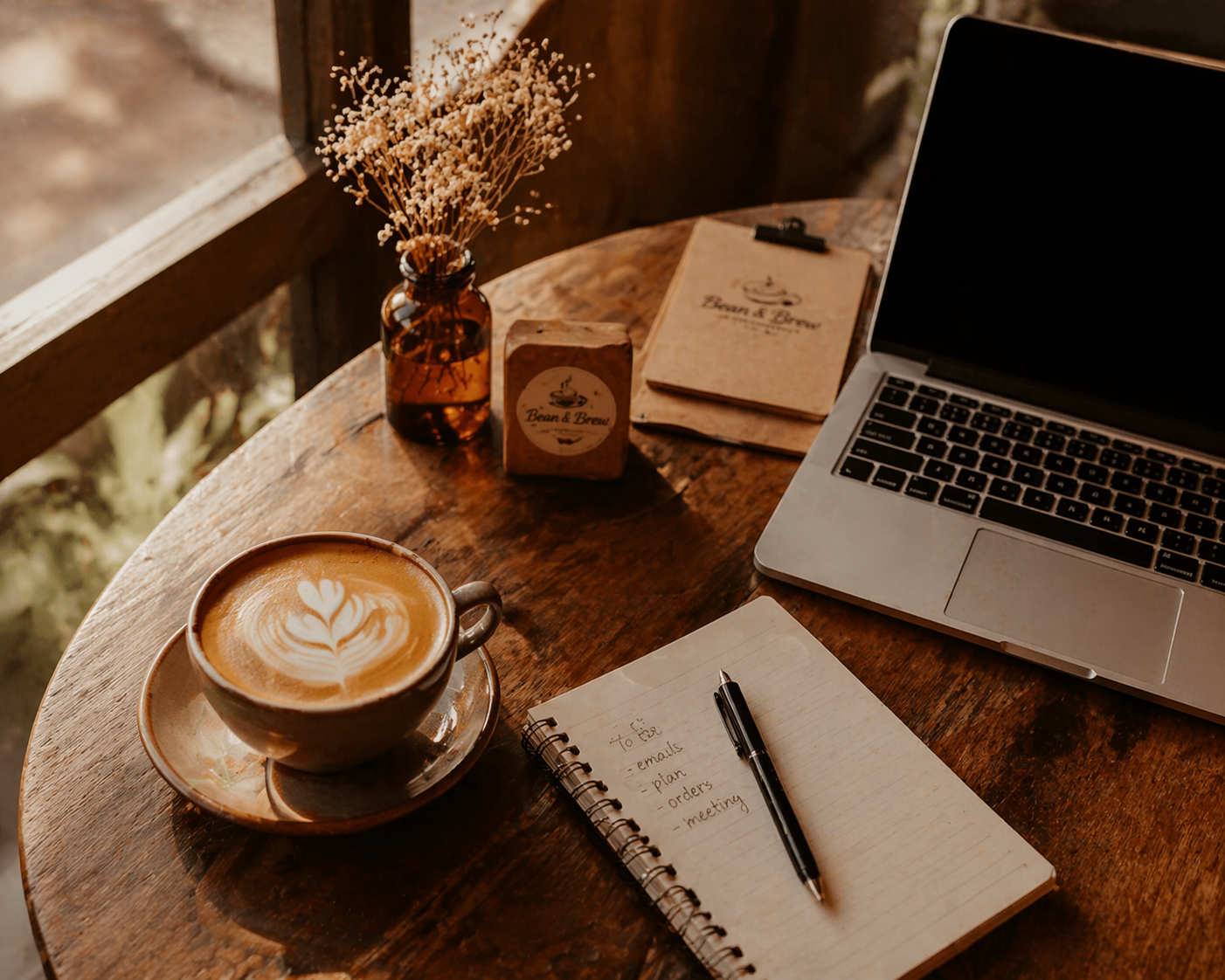 Two students studying with coffee